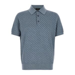 Brioni Blue Cotton Polo Men's Shirt